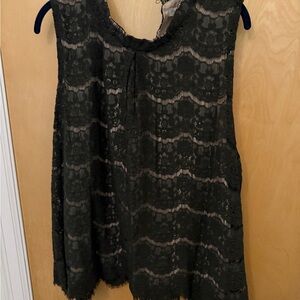 love, Fire Black Lace Blouse